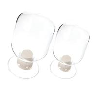CRAFTHROU Bocaux en Verre Transparent et 125ml Couvercles en Caoutchouc, Structure Stable Lot de 2 250ml et Design Délicat pour Décoration de Restaurant