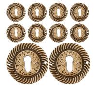 CRAFTHROU Cache-serrure pour armoire ovale en alliage de zinc, lot de 10, style vintage unique, insert décoratif facile à installer, pour bureaux et salons