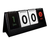 CRAFTHROU Calendrier Perpétuel Plusieurs styles en Papier Noir de Bureau Moderne Affichage du Score, Design Réversible et Support Debout, Maison Bureau Plusieurs styles