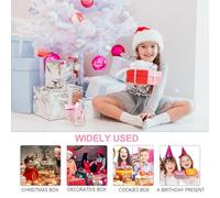 CRAFTHROU Coffret Cadeau Bébé en Carton Épais Ruban, 20 Pièces, Boîte à Friandises pour Fête D'anniversaire ou Noël, Emballage Cadeau et Décoration de Fête