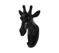 CRAFTHROU Crochet D'accueil Mural en Résine Forme Girafe Noir, Installation Facile, Design Délicat pour Décoration Intérieure et Rangement Pratique la Maison