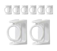 CRAFTHROU Crochets Adhésifs Rotatifs Support Stable en ABS pour Porte-Serviettes Lot de 8 Installation sans Perçage, Usage Plat et Coin, pour Salle de Bain et Maison