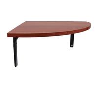 CRAFTHROU Étagère Murale d'angle et Polyvalente en Bois Marron Forme Triangulaire Courbée, Design Minimaliste Contemporain, Gain de Place pour Salle de Bain