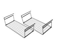 CRAFTHROU Étagère Suspendue Design Moderne Installation sans Perçage en Métal Noir 2pcs et Gain de Place pour Rangement Organisé pour Armoire à Chaussures