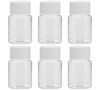 CRAFTHROU Flacons de Stockage Transparents en Plastique Couvercles Hermétiques, Lot de 6, Petits Récipients Portables pour Échantillons et Lotions
