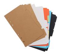 CRAFTHROU Intercalaires à Onglets en Papier 20pcs pour Classement et Indexation Pratique, Séparateurs Perforés Adaptés aux Classeurs à 6 Trous pour Bureau et Étude