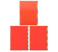CRAFTHROU Intercalaires pour Organiser Classeur Pvc Réinscriptibles en pour et Onglets 3 Sets de Séparateurs A4 Efficacement Cahier Bureau