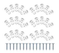 CRAFTHROU Kit de 40 Clips de Fixation en Plastique pour Verre, Support Robuste et Compatible pour Miroirs et Meubles, pour Armoires et Bureaux