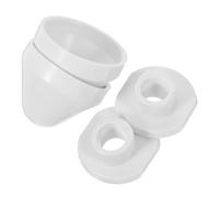 CRAFTHROU Kit de Réparation 2 Pièces Cache-Boulons Plastique pour Toilettes Murales Accessoires pour Wc Suspendu Décoration Salle de Bain Installation Rapide et Pratique