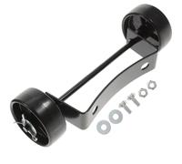 CRAFTHROU Kit de roulettes en Fer Noir pour Chauffage Extérieur de Terrasse, Installation Facile Vis, Pièces de Rechange pour Chauffage à Gaz Portable