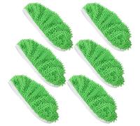 CRAFTHROU Lingettes de Rechange en Microfibre Recharge Réutilisable et Lavable Lot de 6 25,5 X 11,5 Cm, Adaptées pour Nettoyage Humide et Sec pour Balai Plat de Remplacement pour Sols