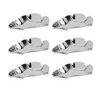 CRAFTHROU Lot de 6 Plats à Huîtres en Inox Argenté Bols à Sauce pour Vinaigre et Condiments Assiettes Huitres pour Plateau Apéritif Vaisselle Inox Professionnelle