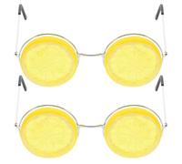 CRAFTHROU Lunettes Citron Originales pour Soirée en Plastique et Métal Résine, Structure Solide, Décoration Fête Unique et Stylée, Lot de 2 Pièces pour Dancing et Party