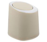 CRAFTHROU Mini Poubelle de Table en Plastique Abs et Pp, 1,5 L, Couvercle à Pression, Poubelle Ménagère Compacte pour Bureau, Chambre Cuisine, Corbeille Légère et Pratique pour Déchets