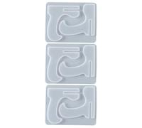 CRAFTHROU Moules en Silicone Lot de 3 Finition Soignée Moules DIY en Silicone Blanc pour Support de Téléphone pour Création Artisanale Pratique