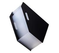 CRAFTHROU Organisateur Noir Plastique Extensible de Bureau Fichiers en de Trieur de Dossiers Multi-couches Support de Documents Propre et Ordonné pour