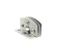 CRAFTHROU Pince à Verre Carrée en Alliage de Zinc Argenté Forte Capacité de Charge, Support de Serrage pour Verre pour Bureau et Magasin