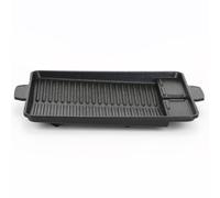 CRAFTHROU Plaque de Cuisson Extérieure et Cuisson de Poulet et Bœuf en Alliage D'aluminium Légère et Antiadhésive pour Barbecue Portable, pour Camping