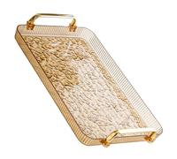 CRAFTHROU Plateau à Thé en Plastique Réutilisable pour Rangement de Vaisselle, Forme Rectangulaire Élégante et Pratique, pour Bureau et Partage Entre Amis