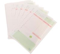 CRAFTHROU Recharge Papier Design Coloré Attrayant Surface Lisse A5 à 6 Trous pour Cahier à Spirale pour Agenda et Prise de Notes Quotidienne