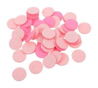 CRAFTHROU Recharges Rondes pour Diffuseur d Huile Essentiel, Coussinets en Fibre Coton Rose, 50 Pièces, pour Collier et Voiture, Diffusion de Parfum
