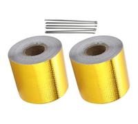 CRAFTHROU Ruban Adhésif en Aluminium Or Facile à Enlever sans Résidu Haute Température 2 Rouleaux 5m X 5cm en Caoutchouc Butyle pour Hottes Cuisine et Assemblage