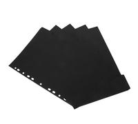 CRAFTHROU Séparateurs de Classeur pour Organiser Documents A4 en Papier Noir 5 Feuilles et Intercalaires Esthétiques pour Cahier de Notes