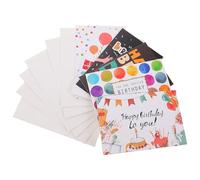 CRAFTHROU Sets de Sets de Cartes D'invitation Vœux en Papier pour Fête D'anniversaire Lot de 2 Exprimant Amour et Souhaits 12 Pièces et Enveloppes pour Anniversaire