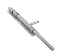 CRAFTHROU Verrou de Portail Argenté Poli Lisse en Acier Inoxydable Loquet de Sol Renforcé Installation Facile et Solide pour Porte Extérieure de Jardin