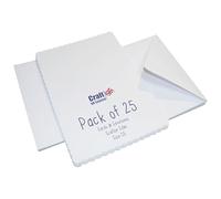 Crafts UK 25 festonné Cartes et enveloppes, Blanc, C5