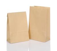 CraftWerk Lot de 100 petits sacs cadeaux en papier kraft - Idéal comme sac à remplir soi-même pour les anniversaires d'enfants et les calendriers de l'Avent DIY - 16 x 9 x 5 cm