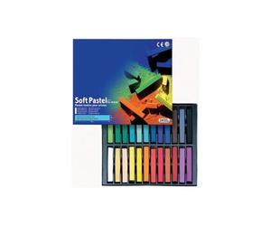 Craies pastel sec carre assorti - boite de 24