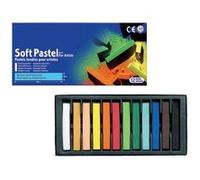 Craies pastel sec carre assorties - boite de 12 G