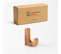Craman crochet porte-serviette en bois autocollant en chêne - pour carreaux en céramique, patère/crochet de cuisine, style moderne, déco & idée cadeau, HSA, Made in Germany
