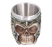 Crâne De Guerrier Viking,Tasse à Bière En Acier Inoxydable Avec Tête De Mort, Chope, Crâne Médiéval, Tasse à Verres, Décor Gothique Nordique, Cadeau De Festival Viking Pour Café/boisson 4.2 Oz