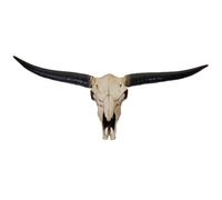 Crâne Décoratif 132cm Trophée Tête De Taureau Longhorn En Polyrésine Intérieur/Extérieur Couleur Naturelle 04_0002845 Multicolore