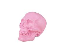 crâne décoratif plastique 18cm rose - 23533