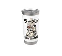 Crâne Ramen Bol Nouilles Anime Foodie Streetwear Gobelet isotherme en acier inoxydable double paroi