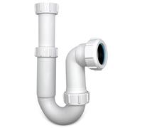 CranPlas Siphon télescopique en P de 40 mm | Siphon à déchets d'évier de cuisine | Ajustement universel pour tuyaux britanniques | Facile à installer | Durable, étanche et coude en U pour évier