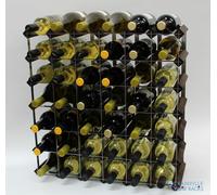 Cranville Casier à Vin Sur Pied 42 Bouteilles Hêtre Foncé Bois & Métal