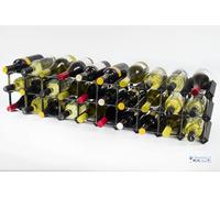 Cranville Porte-bouteilles Sur Pied 20/30 Noir Bois & Métal Assemblé