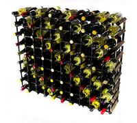 Cranville wine racks Bois Classique 90 Bouteille chêne teinté foncé et galvanisé l'auto-Assemblage de Support de vin en métal