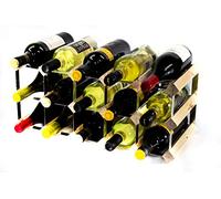Cranville wine racks Classique en Bois de pin 15 de la Bouteille et galvanisé l'auto-Assemblage de Support de vin en métal