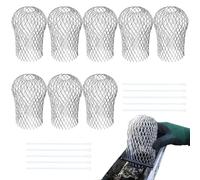 Crapaudine de Gouttière,8pcs Filtre Gouttière,Crochet Gouttiere,Grille Protection pour Gouttières,Grille Gouttière Anti Feuilles,Flexible Protections Gouttières Aluminium