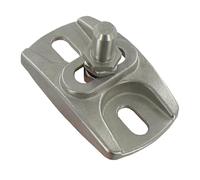 Crapaudine Inox Réglable - pour Portail Battant Bois PVC Alu - Awe 12 mm - à Visser - Fabrication Française - Inox Brut - Fabrication Française