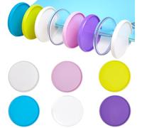 craspire 12 Disque de Reliure de Livre de 53mm 6 Couleurs Rond en Plastique Transparent Disques D'Extension à Disque Cerceau à Boucle Anneaux de Reliure à Feuilles Mobiles Flexibles pour Documents
