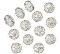 craspire 50 Disque de Reliure Transparent Petit Disque en Acrylique à Paillettes Colorées Extension Ronde Pinces à Feuilles Mobiles Anneaux pour Bricolage Carnet Agenda Journaux Fournitures