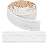 craspire 90 x 1.7,3 cm Moulure à Décoller et à Coller en Mousse Flexible Bordure de Papier Peint Auto-Adhésive Autocollants pour Plinthes Blanches (2)D Bordure Murale Décorative Adhésive Plinthe