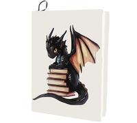 craspire Couverture de Livre Fantastique en Tissu Adapté à 7x10 Pochette de Livre en Polyester Motif Dragon Occidental Dessin Animé Extensible Lavable et Réutilisable pour Amoureux des Livres