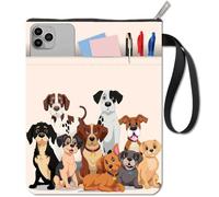 craspire Couvertures de Livres pour Chiens Protections de Livres pour Animaux Couvertures de Livres en Tissu Lavable avec Fermeture Éclair et Pochette Supplémentaire pour Les Amoureux des Livres